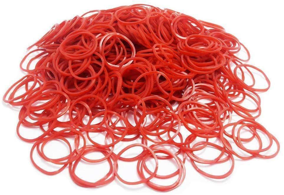 Crystal Red Nylon Rubber Bands (Imported) - 300 gram