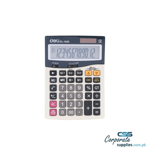 Deli 12-Digit 120 Check Tax Metal Calculator (1629)