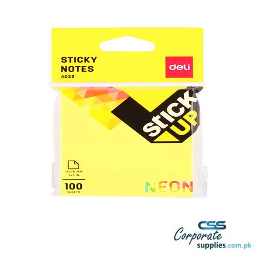 Deli Brand Sticky Notes 4 Neon Color Ea02302