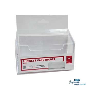 Deli Business Card Holder Transparent (E7623)
