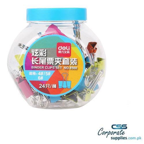 Deli Color Binder Clip (24 Pcs) Model 8560