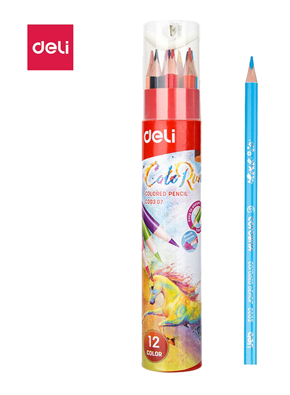 Deli Color Pencil 12 Pcs Round Box Model no. 00307