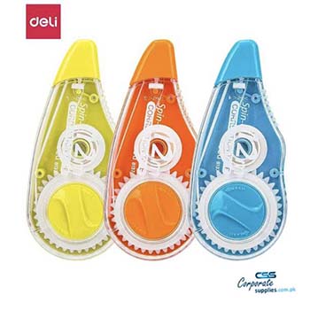 Deli Correction Tape 12M Blister Card Colorful E8137