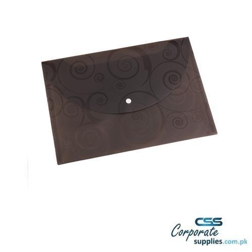 Deli Deco File Bag Snap A4 4C Translucent (E5661)