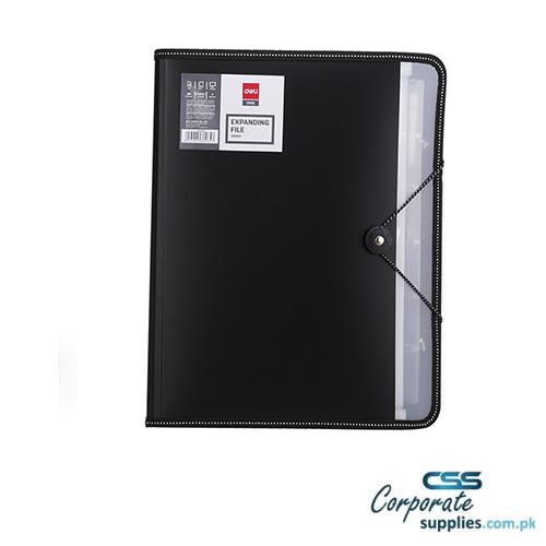 Deli Expanding File Elastic W/Note Book A4 7P 5C (E38965)