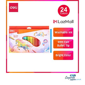 Deli Felt Pen 18 Color Card (EC10010)