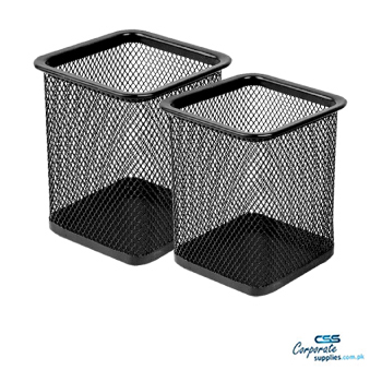 Deli Pen Stand Mesh Square (9174)