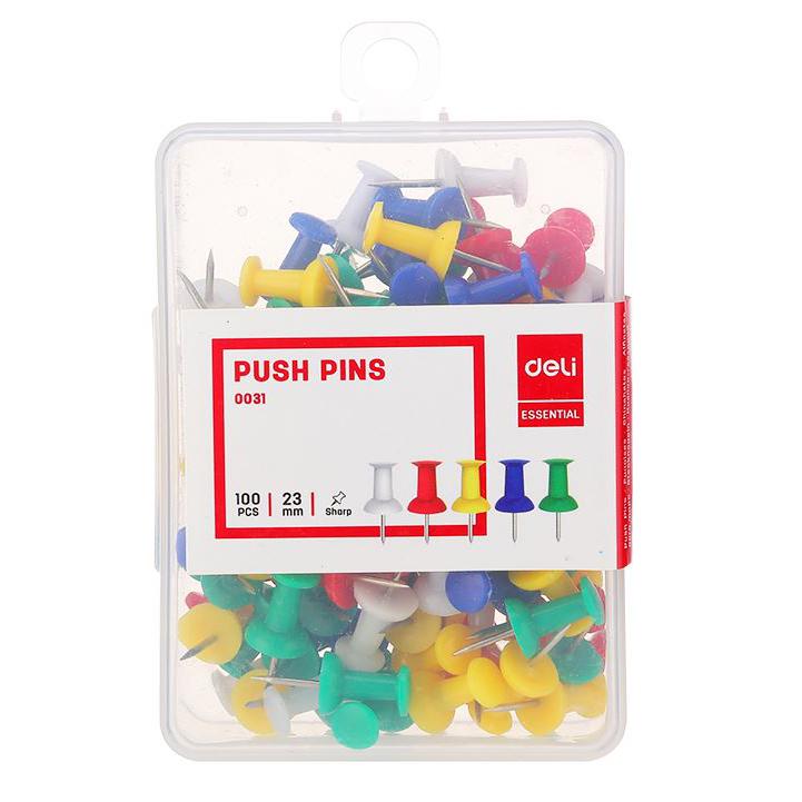 Deli Push Pin Opaque (100 Pcs) Model no. 0031