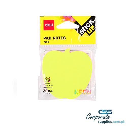 Deli Shape Sticky Notes 20 Sheets 4 Neon Color (EA03202)