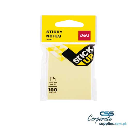 Deli Sticky Notes 100sheets Yellow (EA00452)