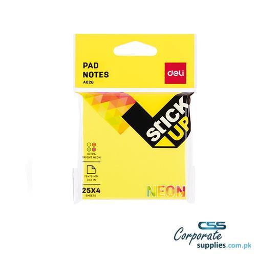 Deli Sticky Notes 25sheets 4 Neon Color (EA02602)