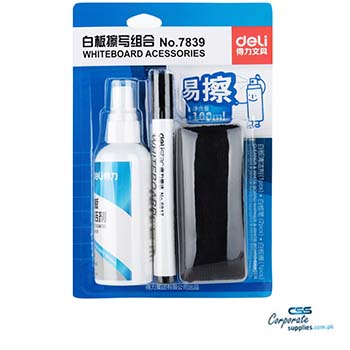 Deli White Board Eraser Set Blister 7839