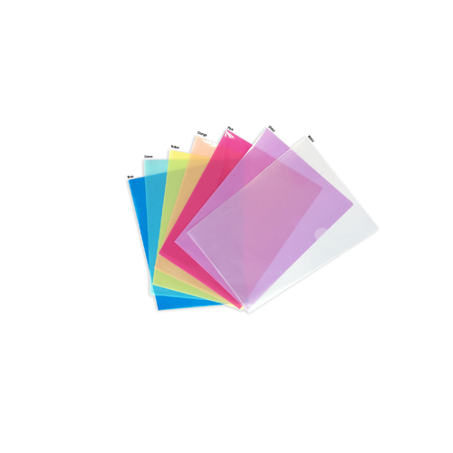 L Shape Plastic Folder - Full Scape Size, White