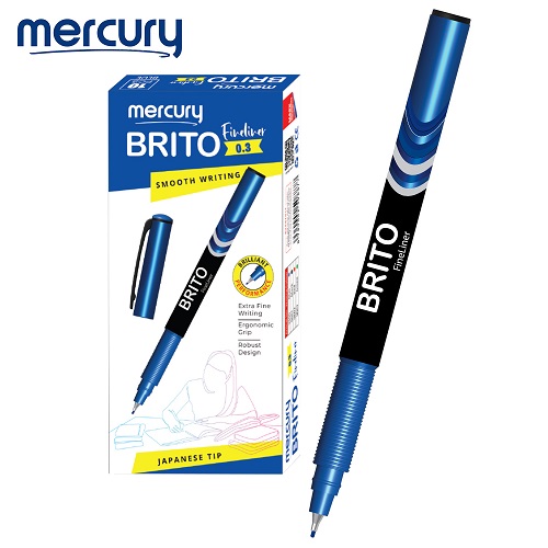Mercury Brito Fineliner (Box of 10 Pcs) - Black