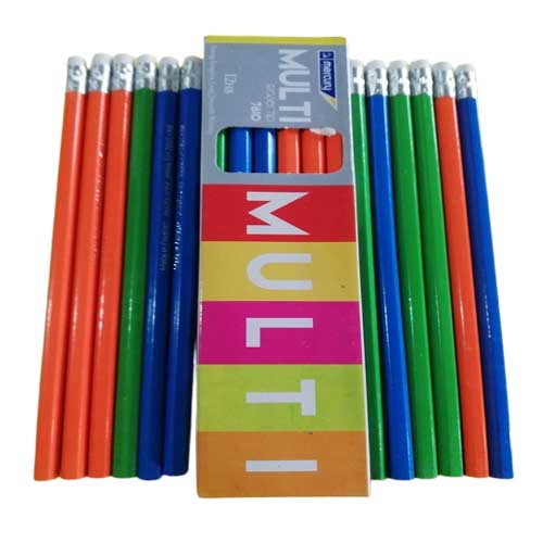 Mercury Multi Pencil With Eraser (Box of 12 Pcs)