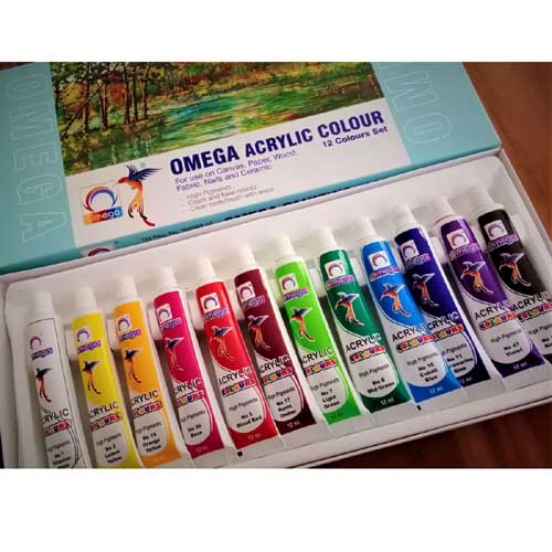 Omega Acrylic 12 Colour Set - 12ml