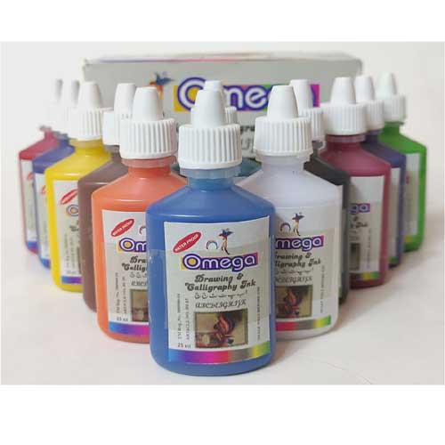 Omega Drawing Ink 25 CC New Packing (Pack)