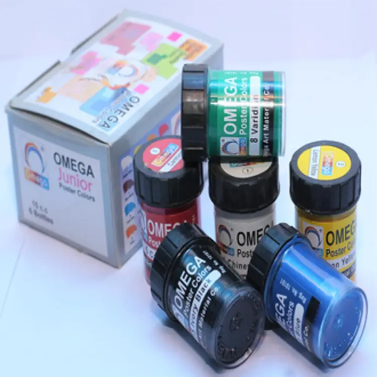 Omega Poster Colors Junior Box Packing - 12 Pcs