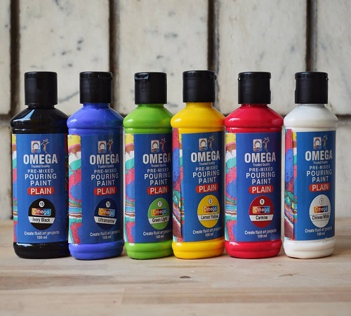 Omega Pouring Colour Plain 100ml - Black