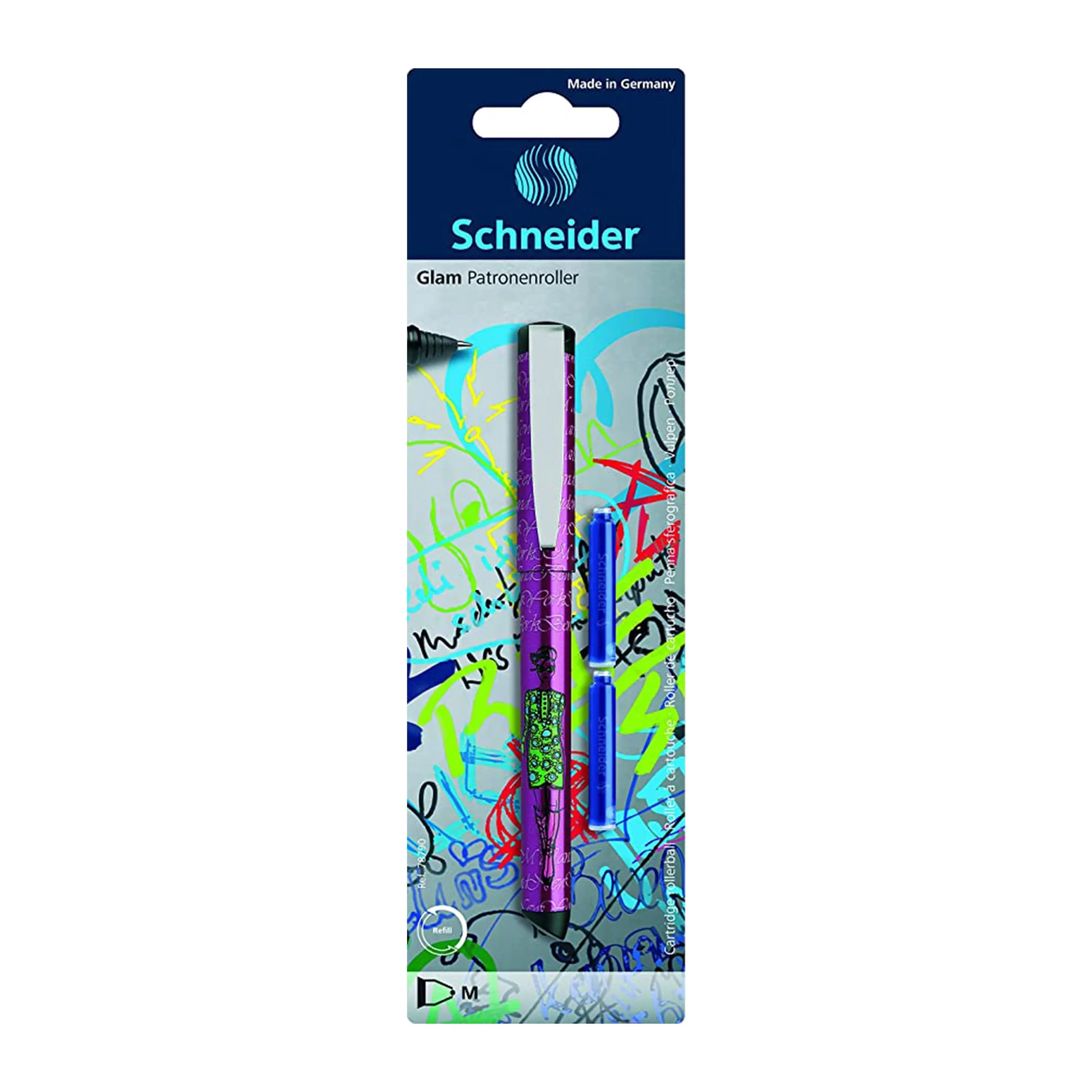 Schneider Glam Blister Fountain Pen with 1 Cartridge
