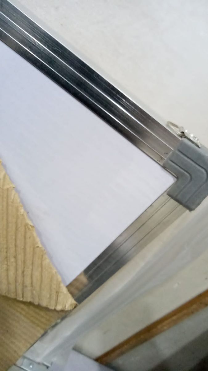 Magnetic whiteboard smooth white surface — erases cleanly